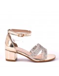 Girl's mixed materials sandal