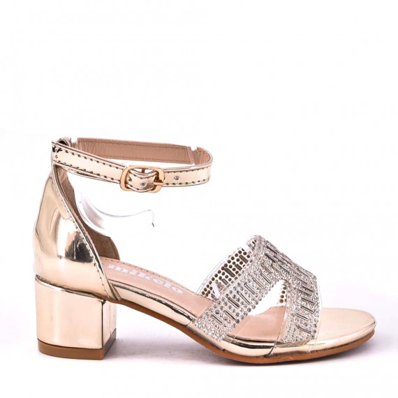 Girl's mixed materials sandal
