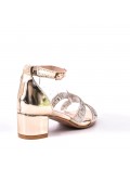 Girl's mixed materials sandal