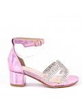 Girl's mixed materials sandal