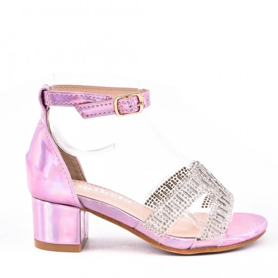 Girl's mixed materials sandal