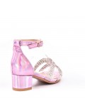 Girl's mixed materials sandal