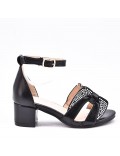 Girl's mixed materials sandal