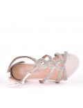Girl's mixed materials sandal