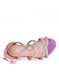 Girl's mixed materials sandal
