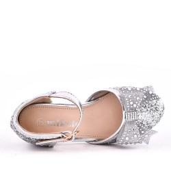 Girl's mixed materials sandal