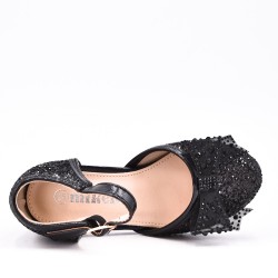 Girl's mixed materials sandal