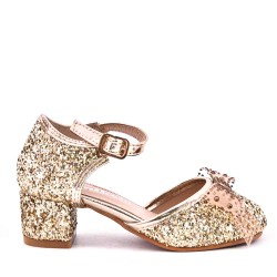 Girl's mixed materials sandal