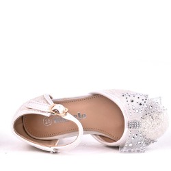 Girl's mixed materials sandal