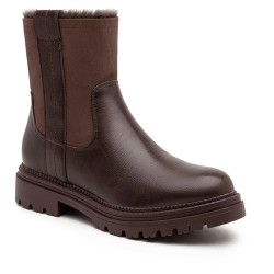 Ankle boot in a mix of materials for autumn and winter