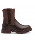Ankle boot in a mix of materials for autumn and winter