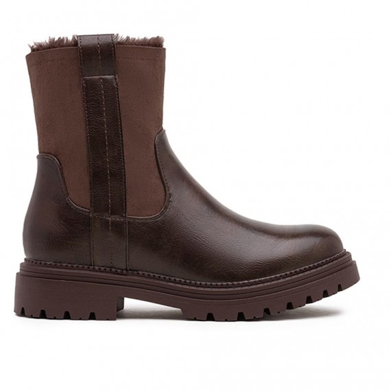Ankle boot in a mix of materials for autumn and winter