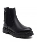 Ankle boot in a mix of materials for autumn and winter