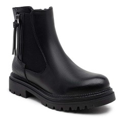 Ankle boot in a mix of materials for autumn and winter