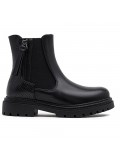 Ankle boot in a mix of materials for autumn and winter