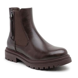 Ankle boot in a mix of materials for autumn and winter