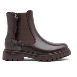 Ankle boot in a mix of materials for autumn and winter