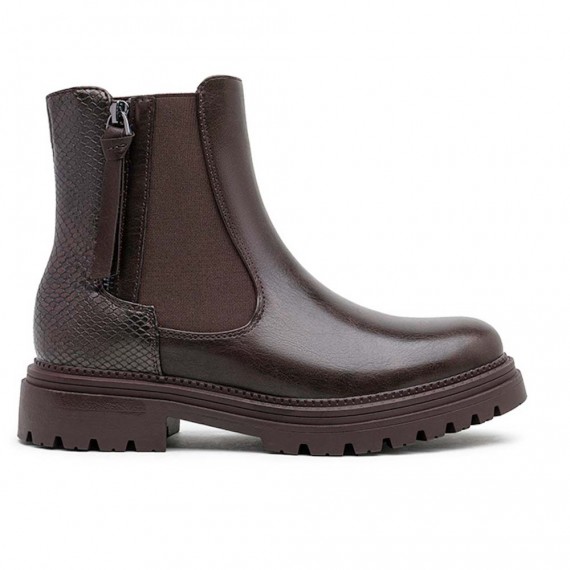 Ankle boot in a mix of materials for autumn and winter