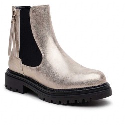 Ankle boot in a mix of materials for autumn and winter