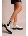 Ankle boot in a mix of materials for autumn and winter