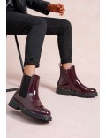 Ankle boot in a mix of materials for autumn and winter