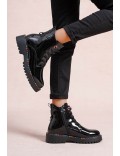 Ankle boot in a mix of materials for autumn and winter