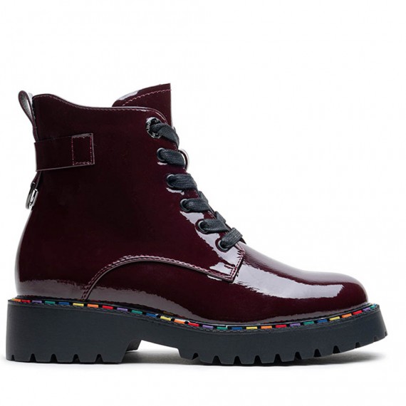 Ankle boot in a mix of materials for autumn and winter