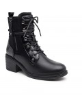 Ankle boot in a mix of materials for autumn and winter