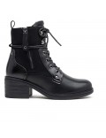 Ankle boot in a mix of materials for autumn and winter