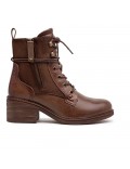 Ankle boot in a mix of materials for autumn and winter