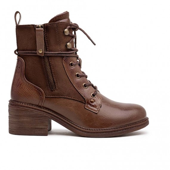 Ankle boot in a mix of materials for autumn and winter