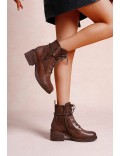 Ankle boot in a mix of materials for autumn and winter