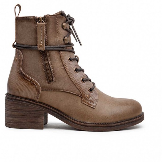 Ankle boot in a mix of materials for autumn and winter