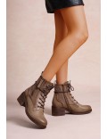 Ankle boot in a mix of materials for autumn and winter