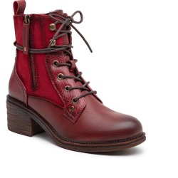 Ankle boot in a mix of materials for autumn and winter