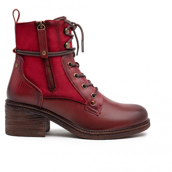 Ankle boot in a mix of materials for autumn and winter