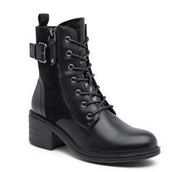 Ankle boot in a mix of materials for autumn and winter