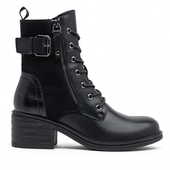 Ankle boot in a mix of materials for autumn and winter