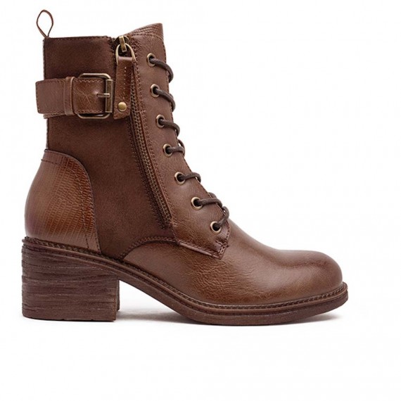 Ankle boot in a mix of materials for autumn and winter