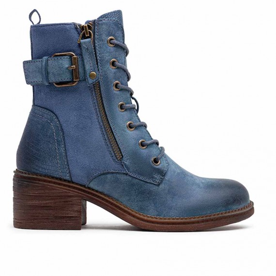 Ankle boot in a mix of materials for autumn and winter
