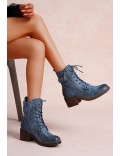 Ankle boot in a mix of materials for autumn and winter