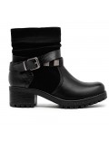 Ankle boot in a mix of materials for autumn and winter