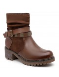 Ankle boot in a mix of materials for autumn and winter