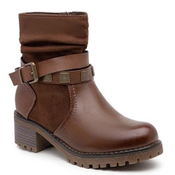 Ankle boot in a mix of materials for autumn and winter