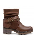 Ankle boot in a mix of materials for autumn and winter
