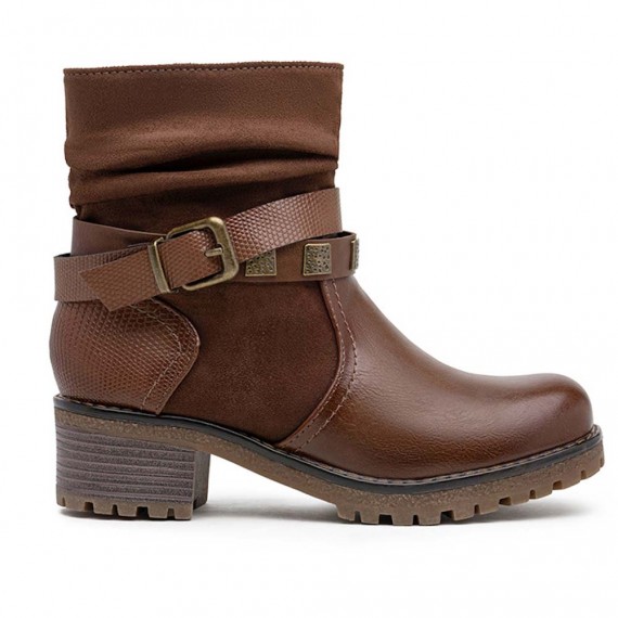 Ankle boot in a mix of materials for autumn and winter