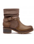 Ankle boot in a mix of materials for autumn and winter