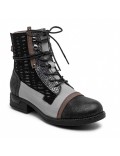 Ankle boot in a mix of materials for autumn and winter