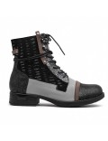 Ankle boot in a mix of materials for autumn and winter