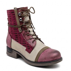 Ankle boot in a mix of materials for autumn and winter